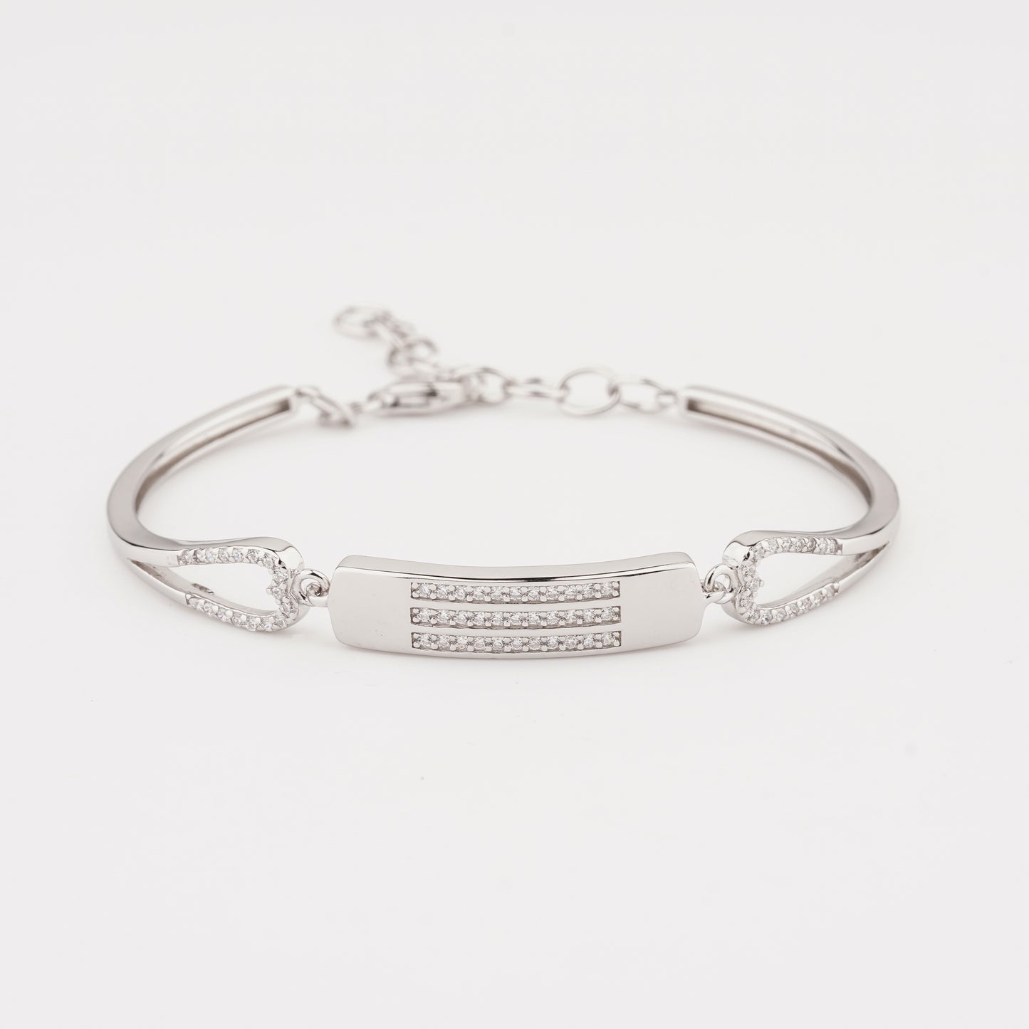 925 Sterling Silver Luxurious Adjustable Ladies Kada Bracelet