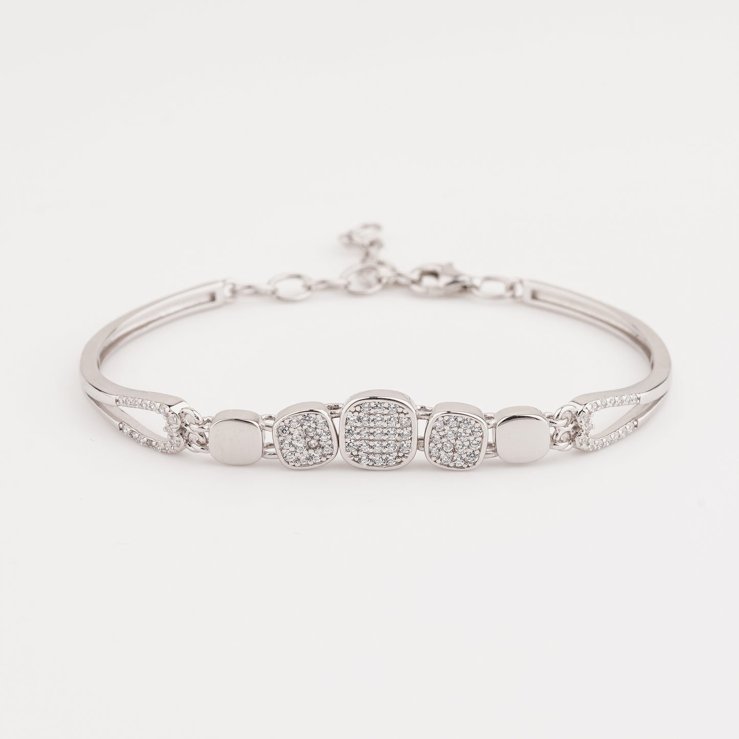 925 Sterling Silver Adjustable Ladies Kada Bracelet