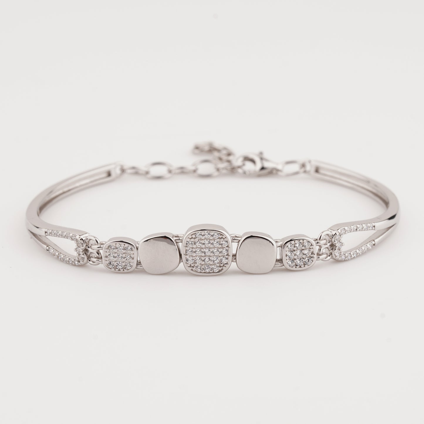 925 Sterling Silver Adjustable Ladies Kada Bracelet