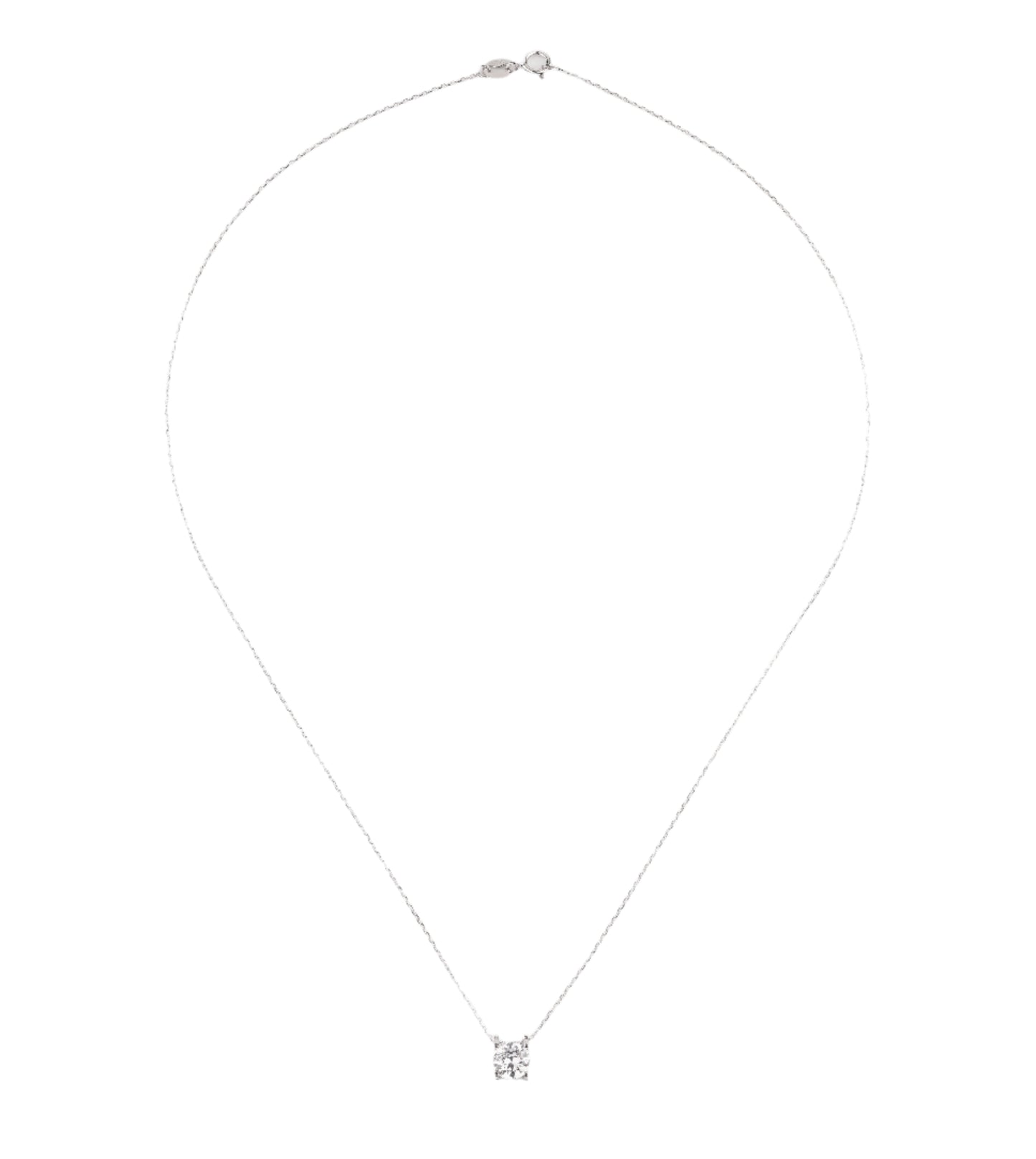 925 Starling Silver Singal Stone Solitar Necklace
