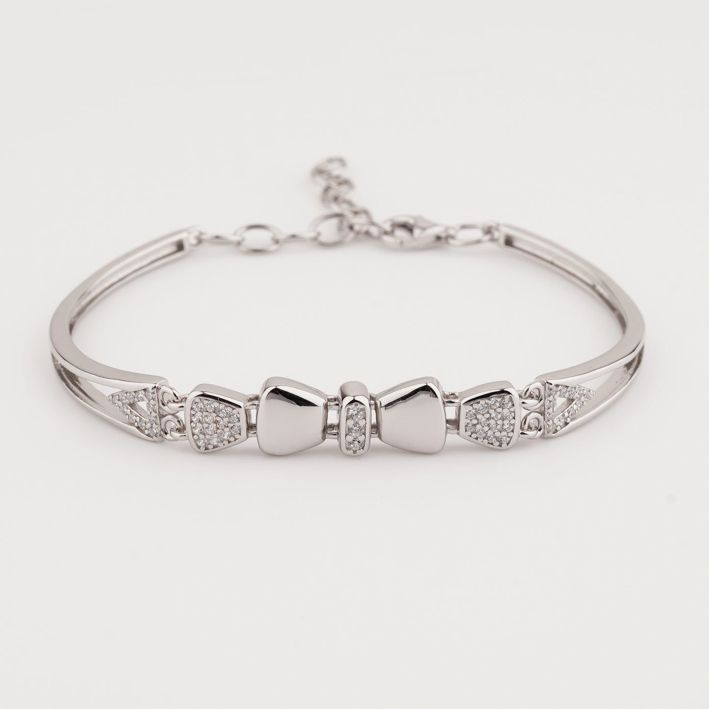 925 Sterling Silver Anti Tarnish Adjustable Ladies Kada Bracelet