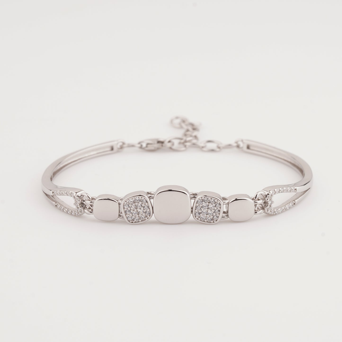 925 Sterling Silver Adjustable Ladies Kada Bracelet