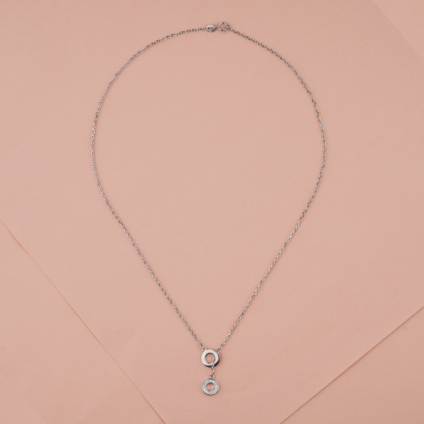 925 Starling Silver Hanging Round Necklace