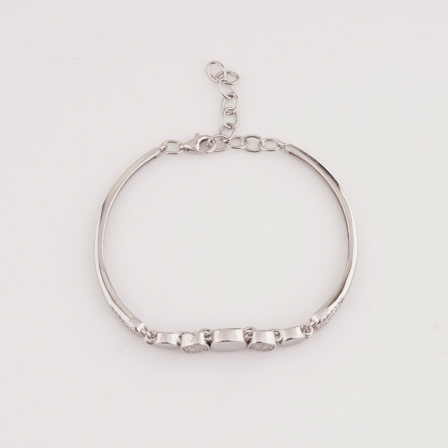 925 Sterling Silver Adjustable Ladies Kada Bracelet