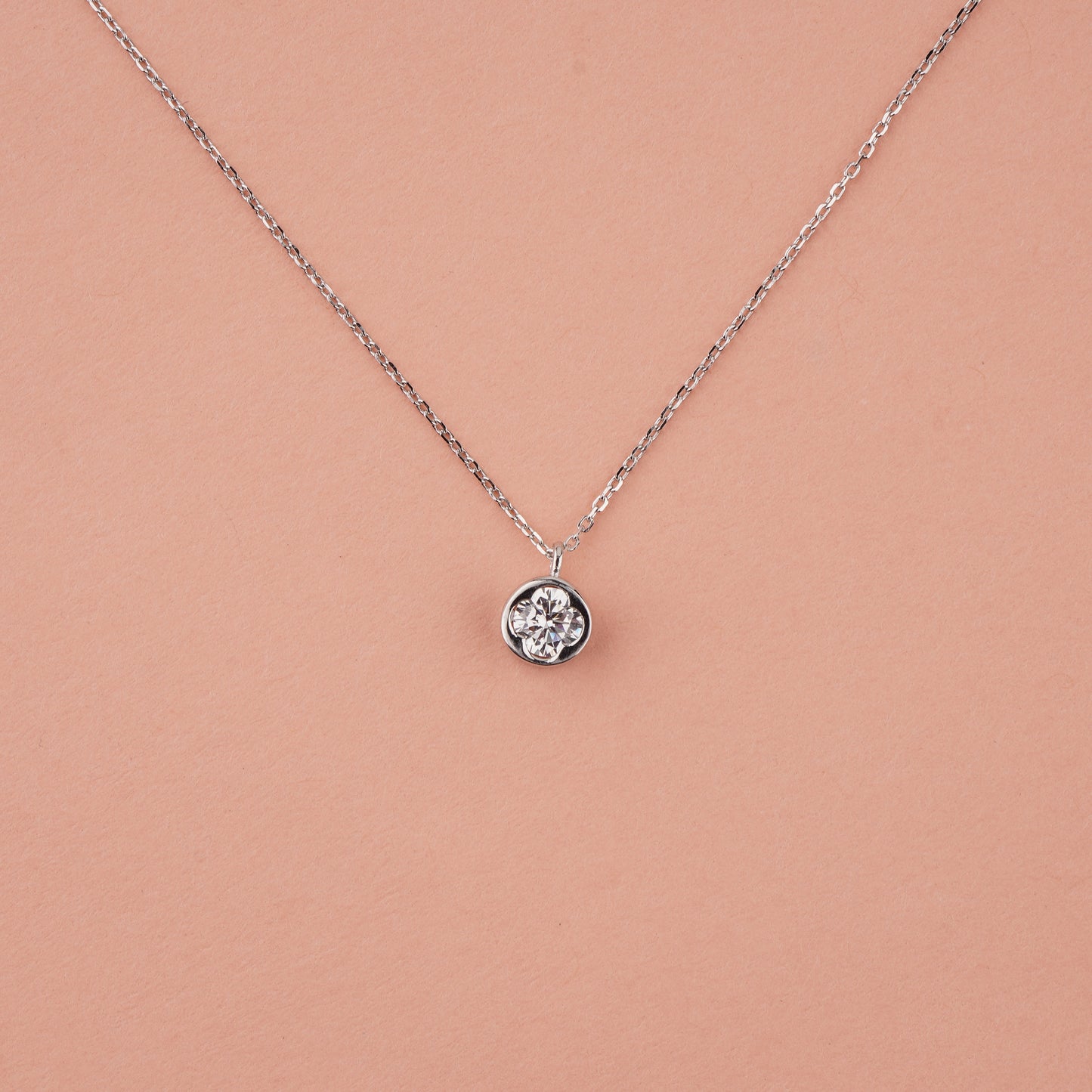 925 Starling Silver Quatrefoil Necklace