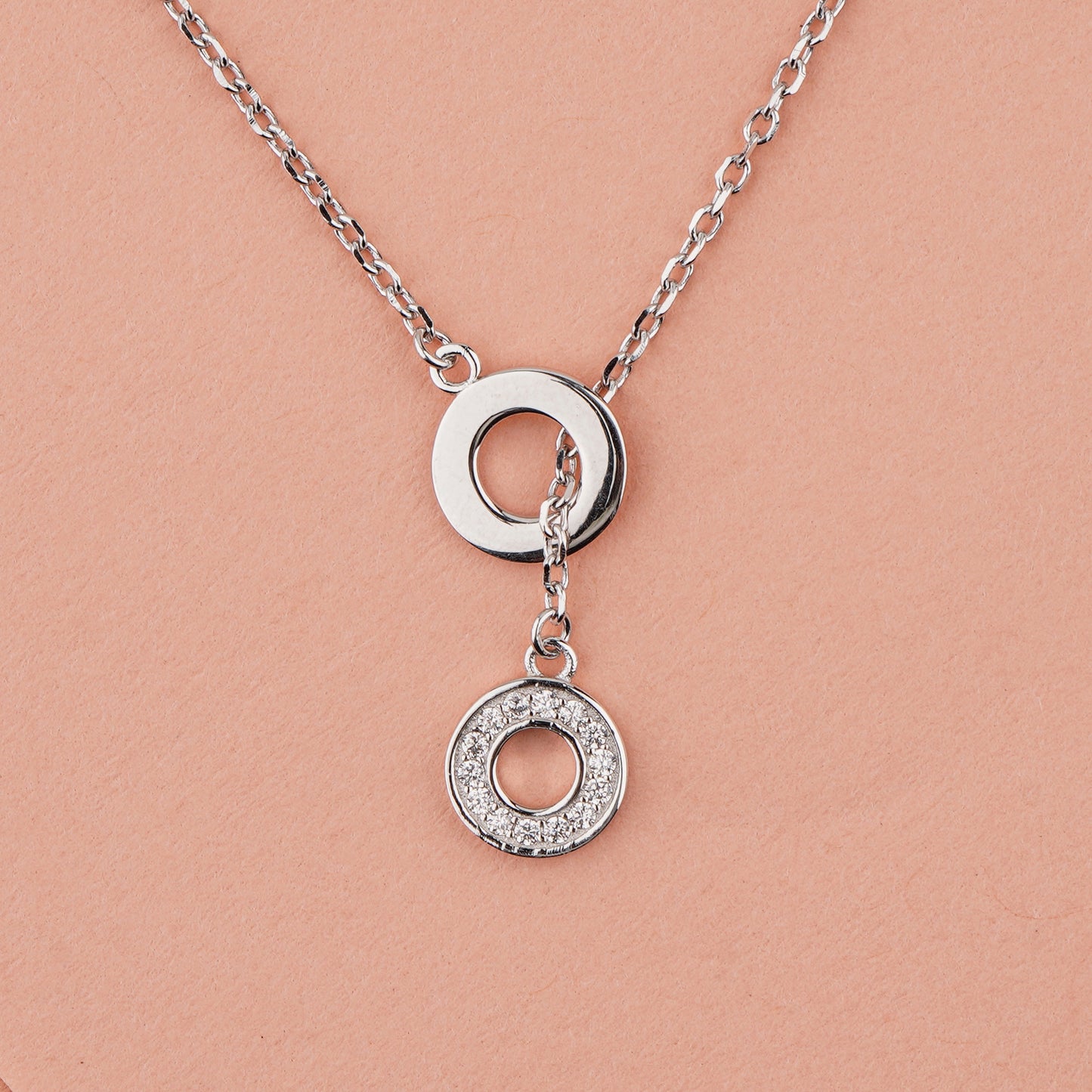 925 Starling Silver Hanging Round Necklace