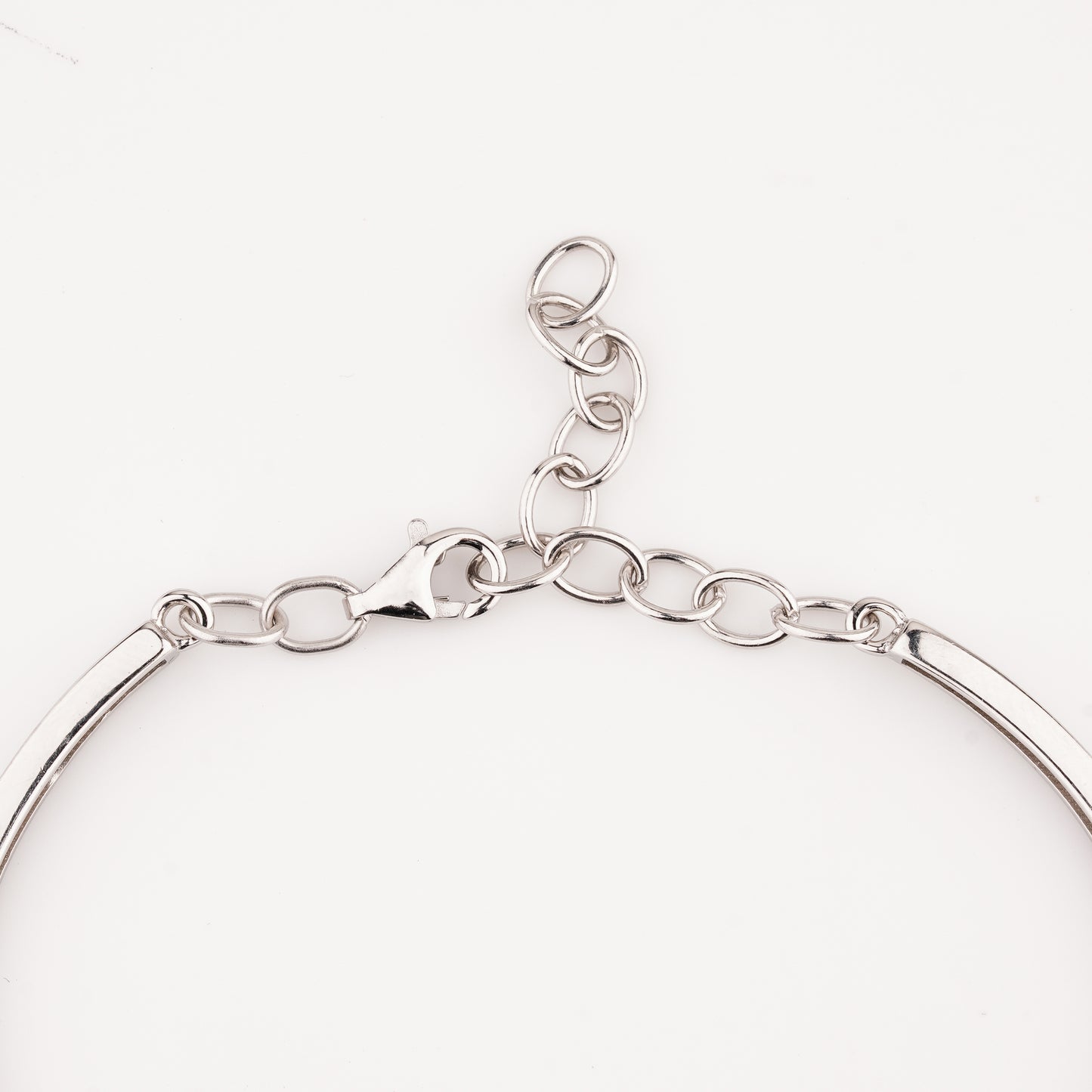 925 Sterling Silver Half Mate Theta Adjustable Ladies Kada Bracelet