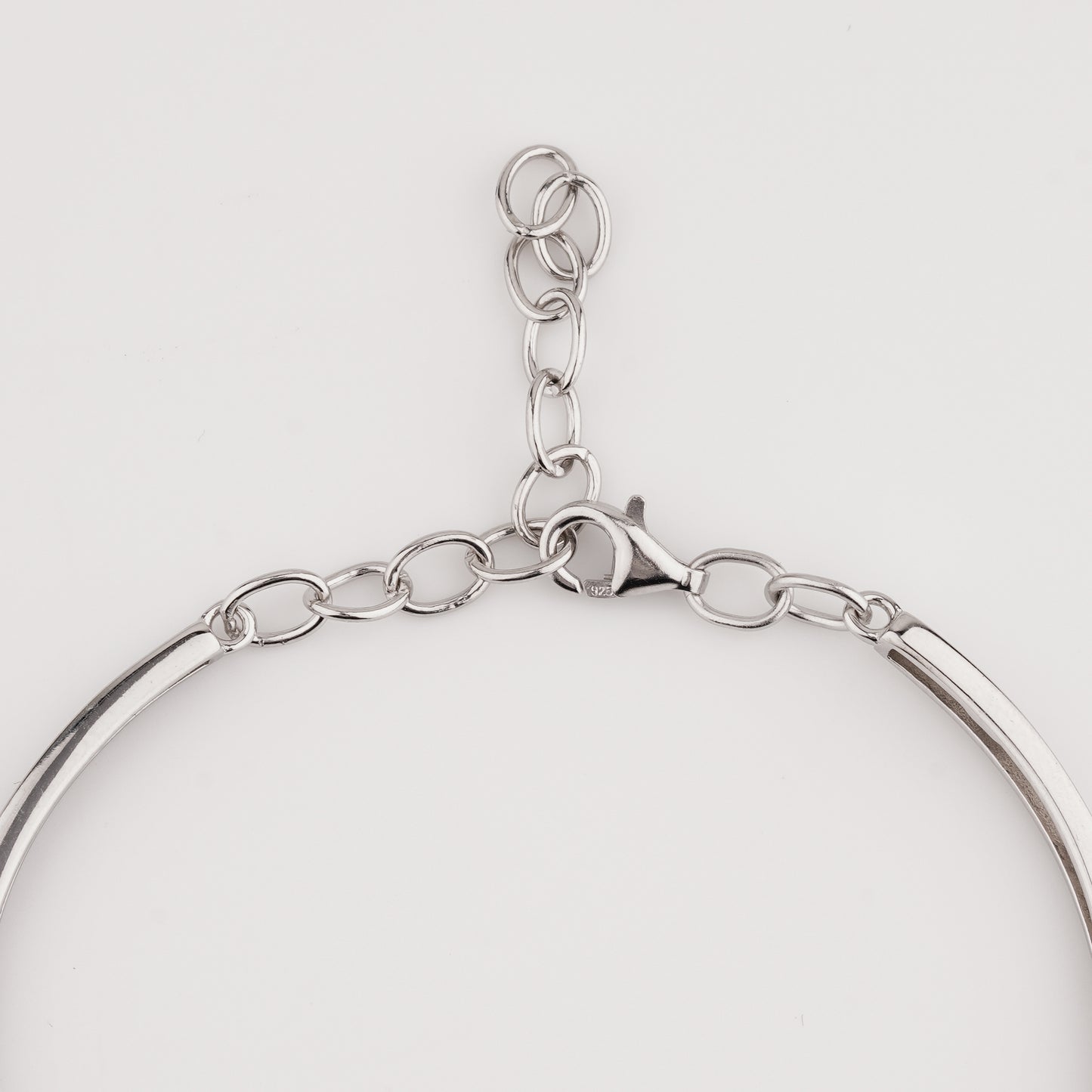 925 Starling Silver Square Bar Adjustable Ladies Kada Bracelet