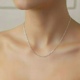 Italian 925 Sterling Silver Rectangle Link Paperclip Chain| BJCH-05