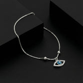 925 Sterling Silver Evil Eye Anklets for Women | Protection Pendant | Adjustable Chain | BJAK-0002