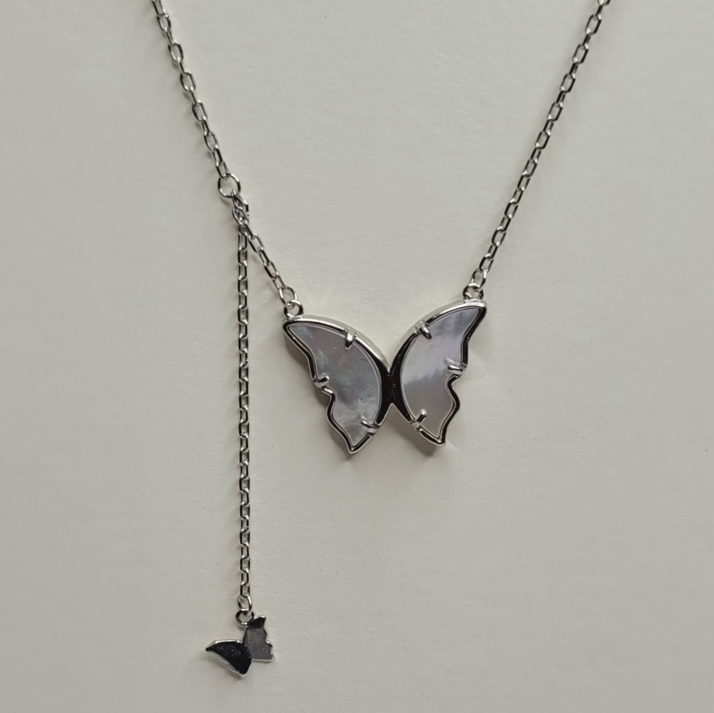 BHAVANI JEWELLERS 925 Starling Silver Butterfly Pendant CHain Necklace | BJ-39