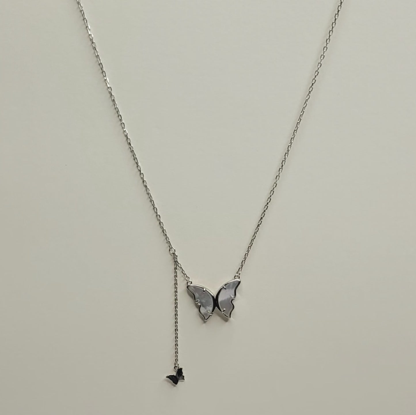 BHAVANI JEWELLERS 925 Starling Silver Butterfly Pendant CHain Necklace | BJ-39
