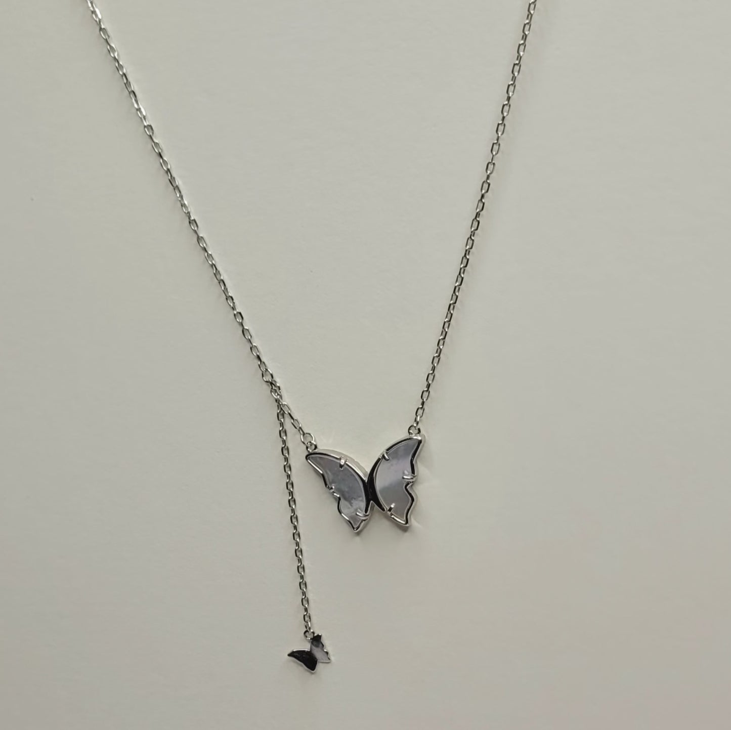 BHAVANI JEWELLERS 925 Starling Silver Butterfly Pendant CHain Necklace | BJ-39