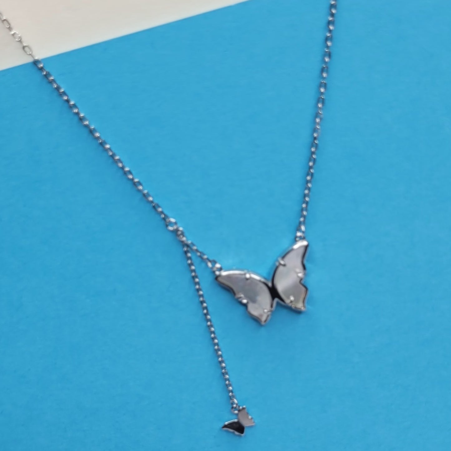 BHAVANI JEWELLERS 925 Starling Silver Butterfly Pendant CHain Necklace | BJ-39