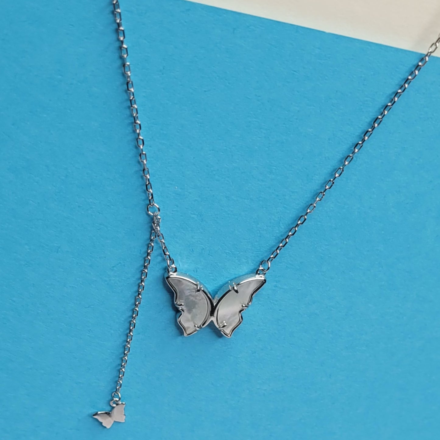 BHAVANI JEWELLERS 925 Starling Silver Butterfly Pendant CHain Necklace | BJ-39
