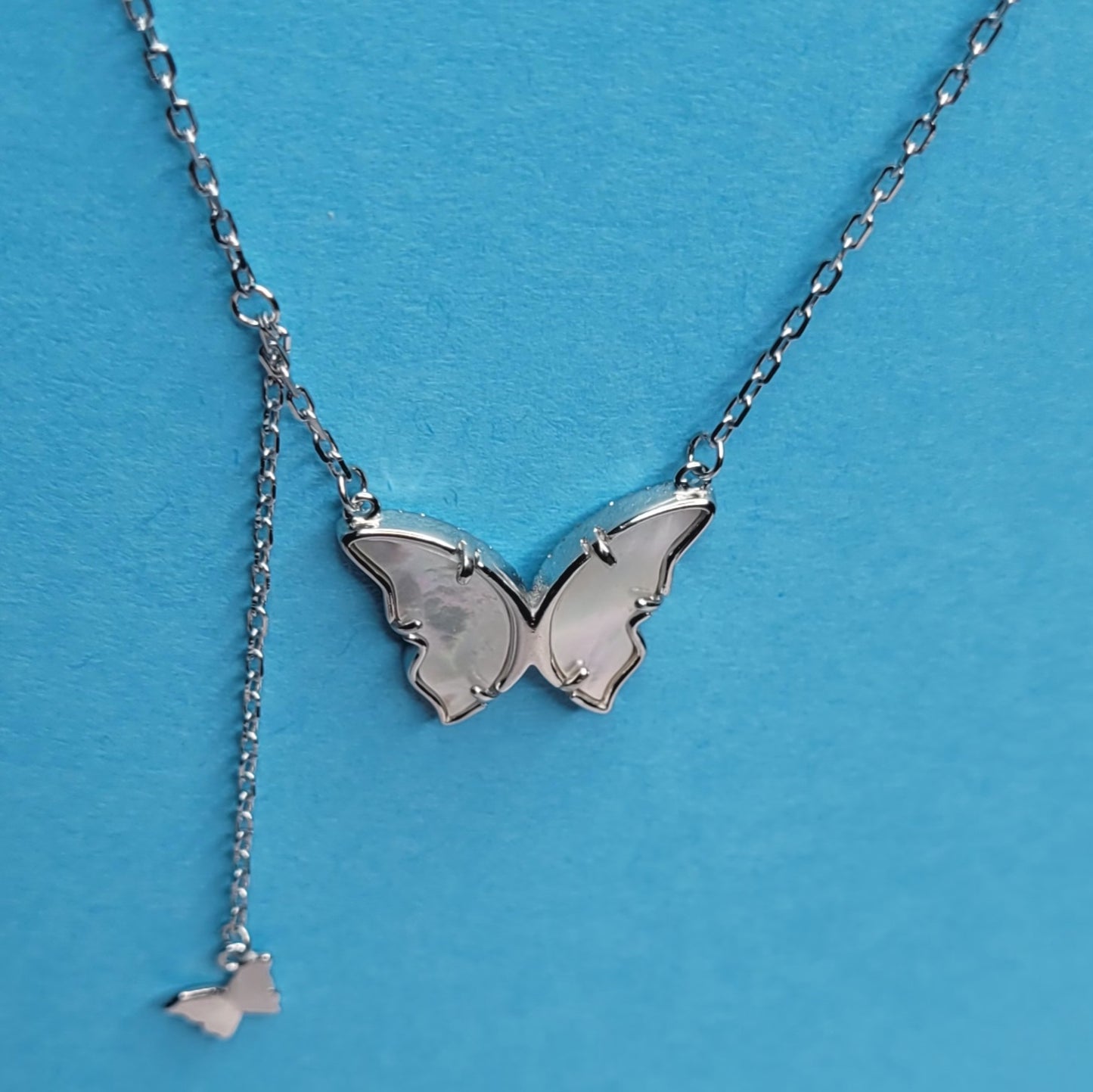 BHAVANI JEWELLERS 925 Starling Silver Butterfly Pendant CHain Necklace | BJ-39