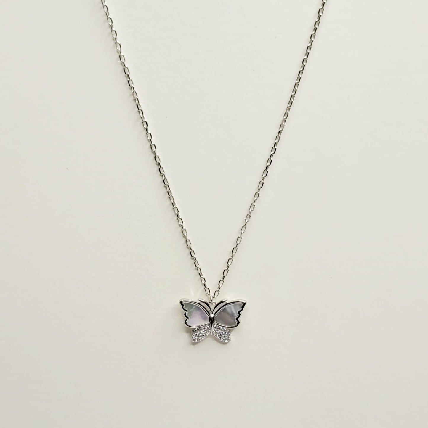 BHAVANI JEWELLERS 925 Italian Starling Silver Butterfly Necklace | BJ-28
