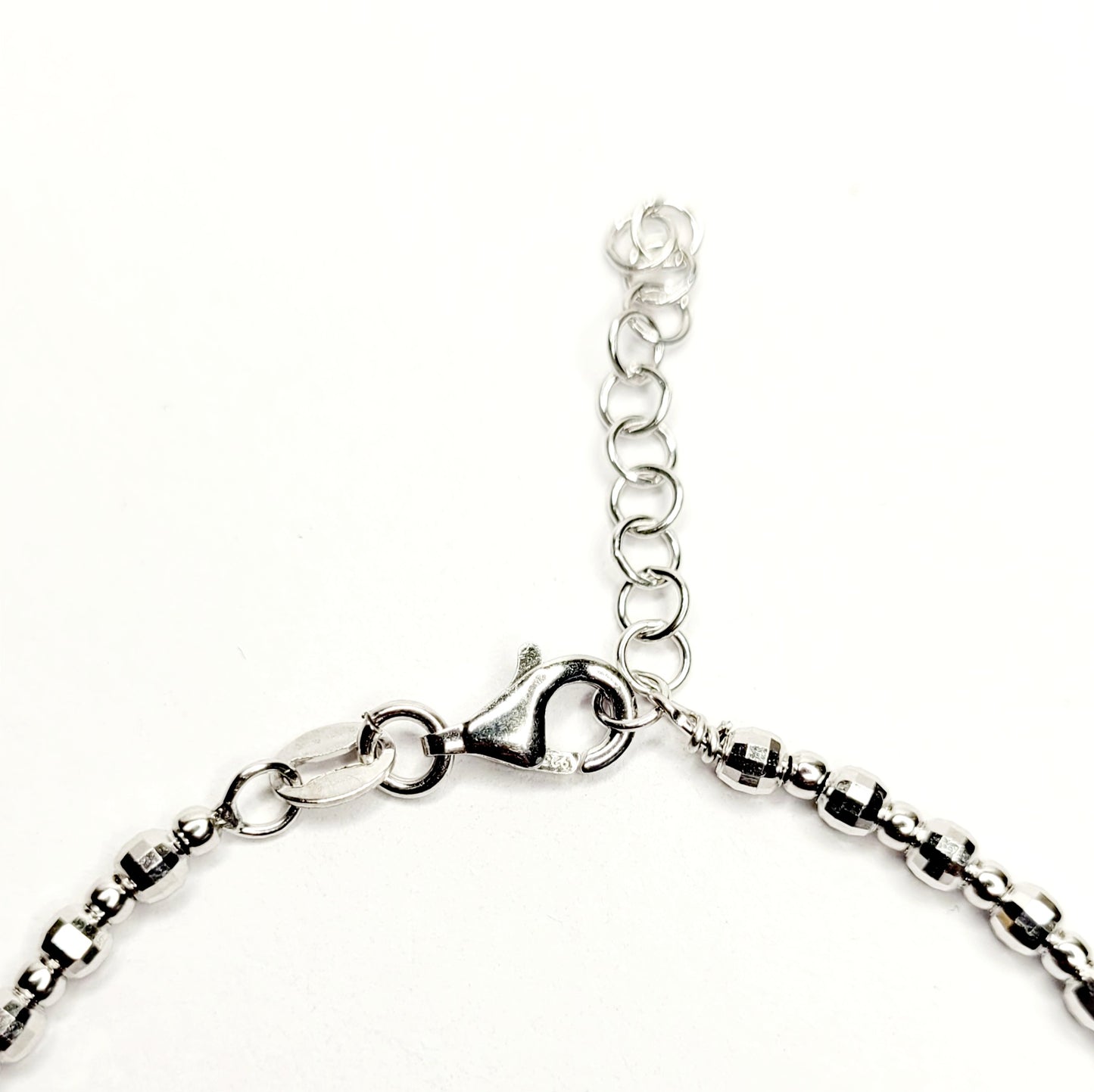 BHAVANI JEWELLERS 925 Italian Starling Silver Bead Chain Adjustable Bracelate | BJ-035