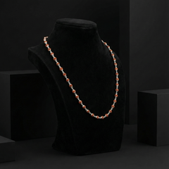 Classic 925 Sterling Silver Rudraksha Mala – Minimalist Capped Divine Chain | BJRDXMLA-010