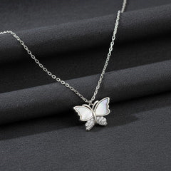 925 Starling Silver Butterfly Necklace | Gifts for Women & Girls & Girlfriend |Wedding and Christmas Gifts | BJ-28