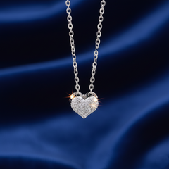 925 Starling Silver Beautiful Heart Necklace Elegant Heart-Shaped Pendant with Sleek Chain, Perfect for Women, Minimalist Design for Special Occasions | Gifts for Women & Girls & Girlfriend |Wedding and Christmas Gifts | BJ-010