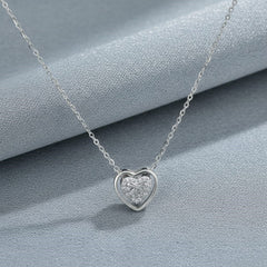 925 Starling Silver Doubl Heart Necklace | Gifts for Women & Girls & Girlfriend |Wedding and Christmas Gifts | BJ-35