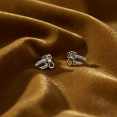 925 Sterling Silver Dragonfly Stud Earrings with Cubic Zirconia, Small Dainty Crystal Insect Design | Gifts for Women & Girls & Girlfriend |Wedding and Christmas Gifts | BJER-023