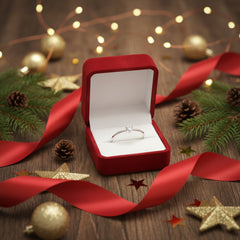 925 Sterling Silver Solitaire Ring with Cubic Zirconia, Elegant Wedding Engagement Band, Classic Minimalist Design | BJLR-0006