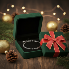 925 Sterling Silver Paper Clip Chain Bracelet, Delicate Link Design, Adjustable Length, Dainty Jewelry for Women | Gifts for Girlfriend, Gifts for Women & Girls | BJBR-042