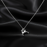 925 Starling Silver Deer Antlers Charm Pendant Necklace | Gifts for Women & Girls & Girlfriend |Wedding and Christmas Gifts | BJ-32