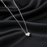 925 Starling Silver Beautiful Heart Necklace Elegant Heart-Shaped Pendant with Sleek Chain, Perfect for Women, Minimalist Design for Special Occasions | Gifts for Women & Girls & Girlfriend |Wedding and Christmas Gifts | BJ-010