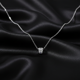 925 Starling Silver Women's Rotatable White Pendant Necklace Elegant and Versatile Jewelry with Adjustable Chain, Durable White-Plated Pendant for Special Occasions | Gifts for Women & Girls & Girlfriend |Wedding and Christmas Gifts | BJ-05