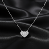 925 Starling Silver Cubic Zirconia Heart Necklace | Gifts for Women & Girls & Girlfriend |Wedding and Christmas Gifts | BJ-34