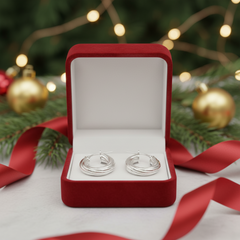 925 Sterling Silver Twisted Hoop Earrings, Wide Crescent Shape, Textured Design, | Gifts for Women & Girls & Girlfriend |Wedding and Christmas Gifts | BJER-011