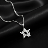 925 Starling Silver Shell & Crystal Star Necklace | Gifts for Women & Girls & Girlfriend |Wedding and Christmas Gifts | BJ-31