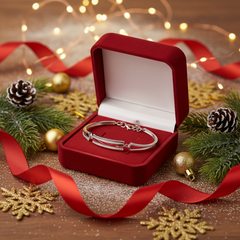 925 Sterling Silver Elegant Bar Bracelet with CZ Accents | Minimal Luxury Design | BJBR-034