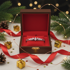 925 Sterling Silver Oval Link CZ Bracelet | Sleek Contemporary Design | BJBR-059