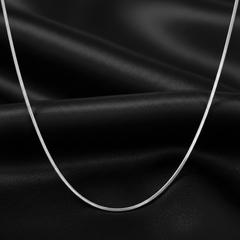 Italian 925 Sterling Silver Slim Herringbone Flat Snake Chain | BJCH-03
