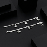 Silver Karap Rava Single Line Ghughri Boriya | BJKDPYL - 06