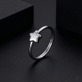 925 Sterling Silver Criss-Cross Design Ring with Geometric Pattern, Modern Fashion Statement Jewelry, Elegant Open Band Style | BJLR-0010