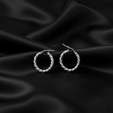 925 Sterling Silver Twisted Hoop Earrings, Classic Round Design, Jewelry for Women, | Gifts for Women & Girls & Girlfriend |Wedding and Christmas Gifts | BJER-09