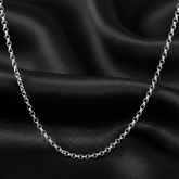 925 Sterling Silver Rolo Chain, Round Link Design, Classic Style | Gifts for Women & Girls & Girlfriend |Wedding and Christmas Gifts | BJCH-08