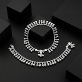 Silver Kid's Kolhapuri Janjari - Traditional Indian Festive Payal Jewelry Gift for Kids | BJKDPYL - 02