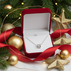 925 Sterling Silver Square Cube Solitaire Pendant Necklace | Premium Pure Silver Jewellery India | BJ-05
