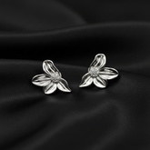 925 Silver Floral Stud Earrings, Crystal Center Daisy Design, Jewelry for Women, Elegant Petal Pattern | Gifts for Women & Girls & Girlfriend |Wedding and Christmas Gifts | BJER-06