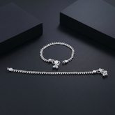 Silver Designer Karap Rava Boriya Sada – Everyday Foot Jewelry | BJKDPYL - 01