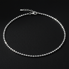 925 Sterling Silver Beaded Bracelate, Minimalist Beaded Design, Adjustable Chain, Jewelry for Women| Gifts for Girlfriend, Gifts for Women & Girls | BJBR-053