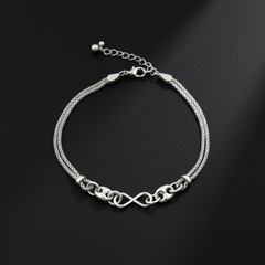 925 Sterling Silver Mesh Chain Bracelet with Elephant Charm, Adjustable Length, Jewelry for Women | Gifts for Women & Girls & Girlfriend |Wedding and Christmas Gifts | BJBR-04