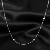 925 Sterling Silver Ball Chain Silver Beaded Design, Classic Jewelry Accessory | BJCH-04