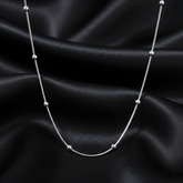 925 Sterling Silver Satellite Chain, Delicate Ball Beaded Design, Minimalist Jewelry for Women | BJCH-02